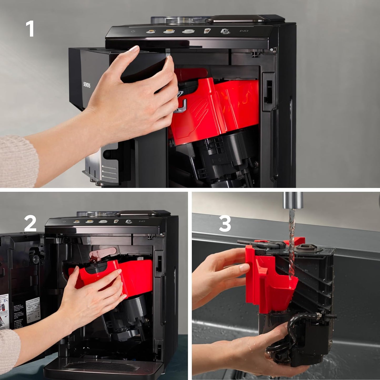 Siemens EQ500 TP511E19 Kaffeevollautomat, App-Steuerung, Cold Brew, Vollfarbdisplay, Doppeltassenfunktion, Auto-Dampfreinigung, Schwarz