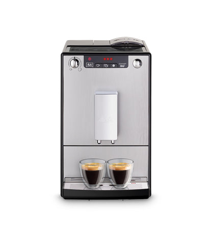 Melitta Solo Kaffeevollautomat, kompakt, höhenverstellbarer Auslauf, abnehmbarer Wassertank, Pure Black