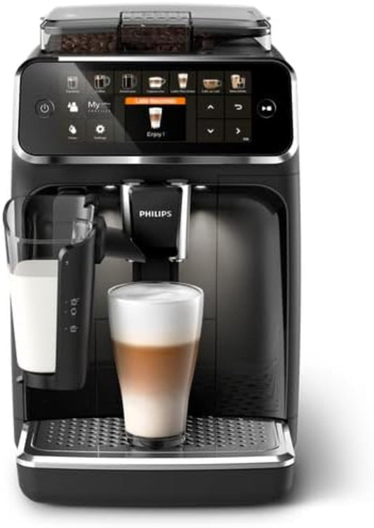 Philips Series 5400 EP5441/50 Kaffeevollautomat, 12 Getränke, LatteGo, TFT-Display, personalisierbar, Schwarz/Edelstahl