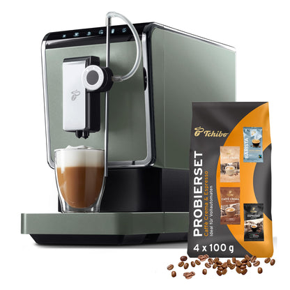 Tchibo Kaffeevollautomat Esperto Pro mit One Touch Funktion für Caffè Crema, Espresso und Milchspezialitäten, Anthrazit