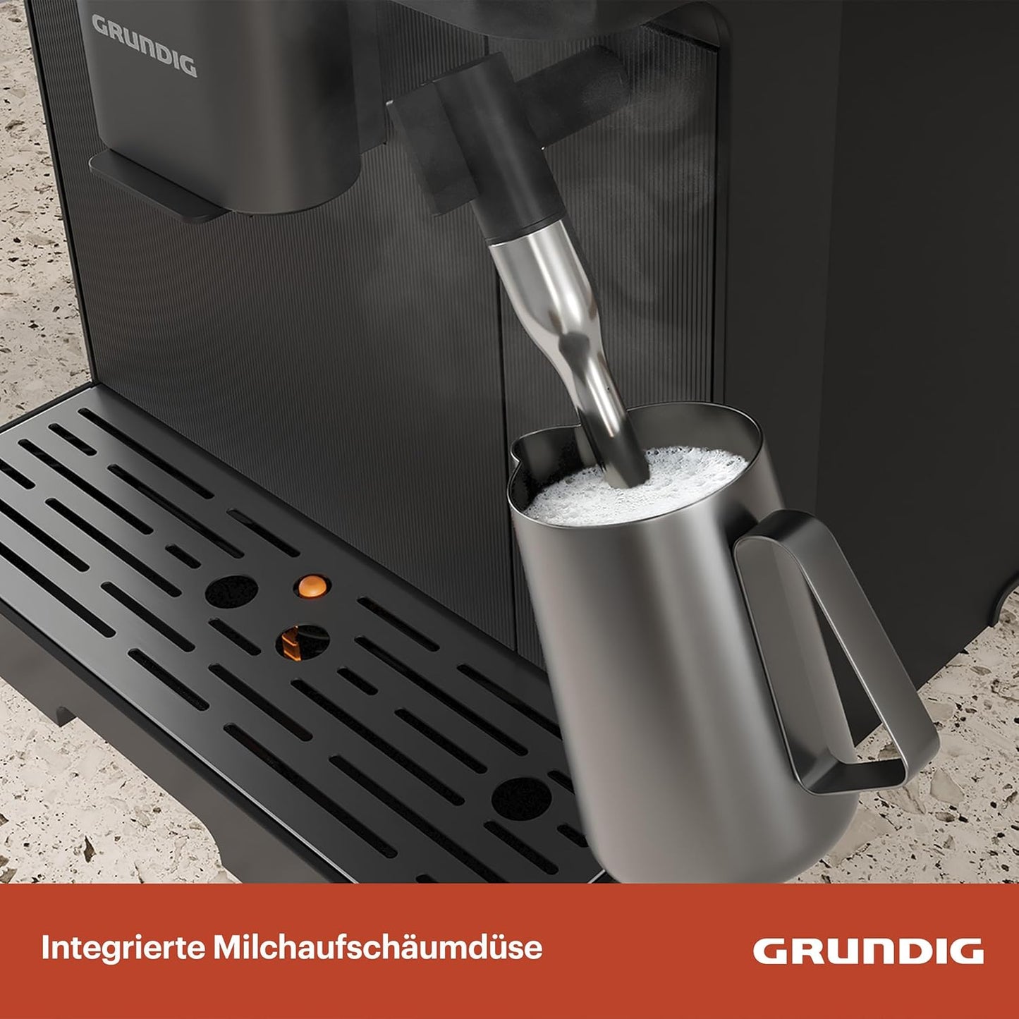 Grundig KVA 6230 Kaffeevollautomat – 19 Bar, 13 Mahlgrade, Edelstahlmahlwerk, 250 g Bohnenbehälter, 2 L Wassertank, Touch-Display, Schwarz