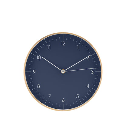 Wanduhr, Blau und Gold