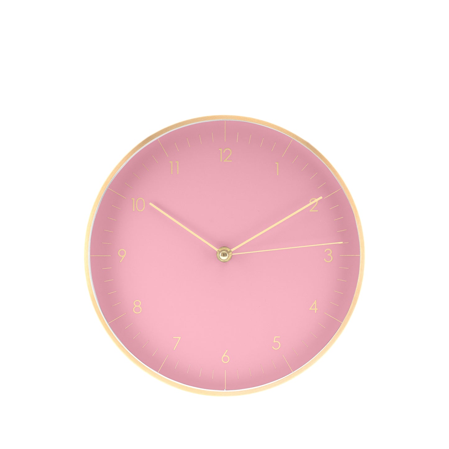 Wanduhr, Rosa und Gold