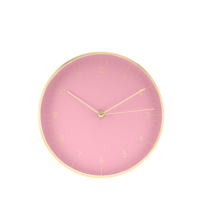 Wanduhr, Rosa und Gold
