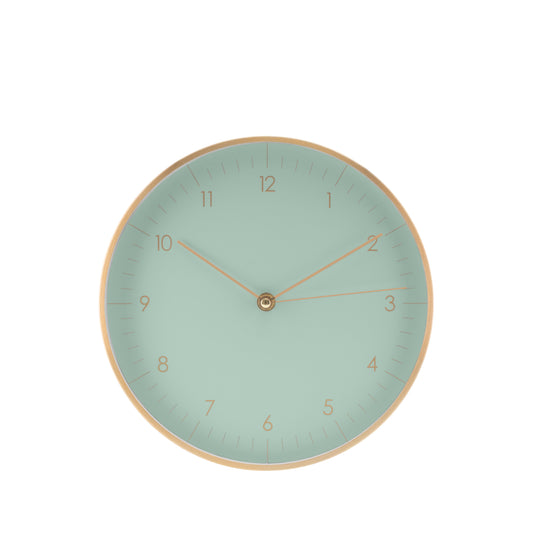 Wanduhr, Mint und Gold