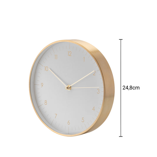 Wanduhr, Weiß und Gold