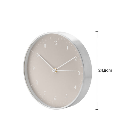Wanduhr, Warmes Grau