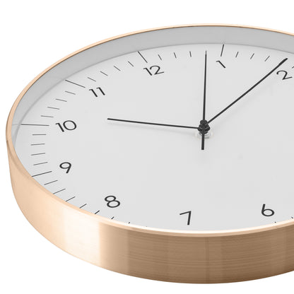 Große Wanduhr, Weiß und Gold