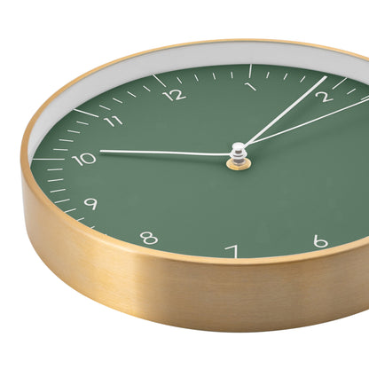 Wanduhr, Grün und Gold