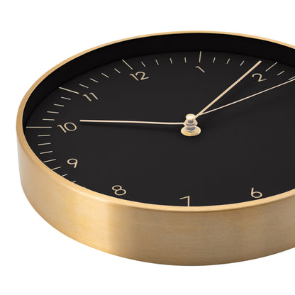Wanduhr, Schwarz und Gold