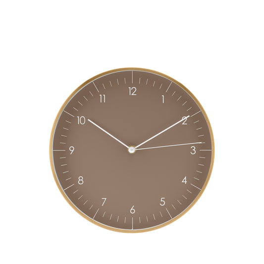 Wanduhr, Braun und Gold