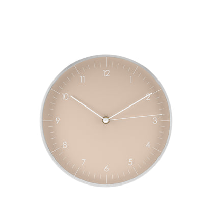 Wanduhr, Creme und Silber
