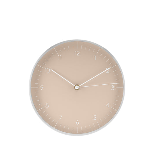 Wanduhr, Creme und Silber