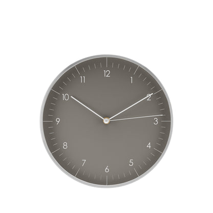 Wanduhr, Grau und Silber