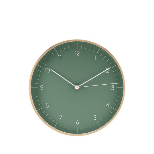 Wanduhr, Grün und Gold