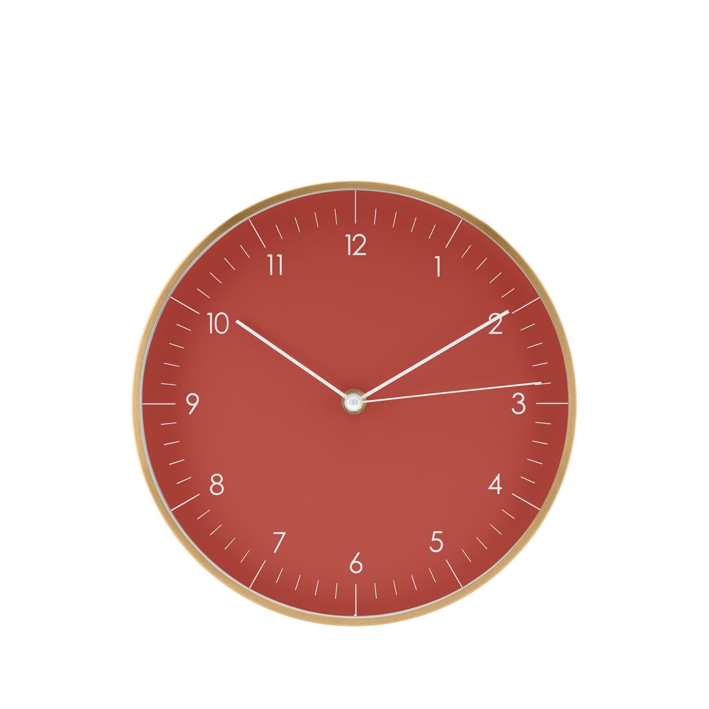 Wanduhr, Rot und Gold