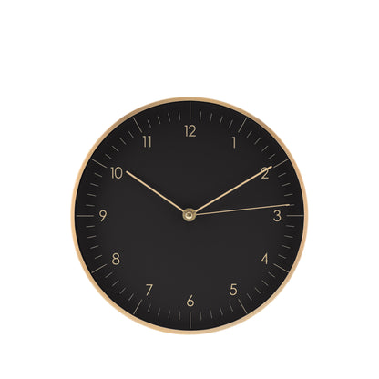 Wanduhr, Schwarz und Gold
