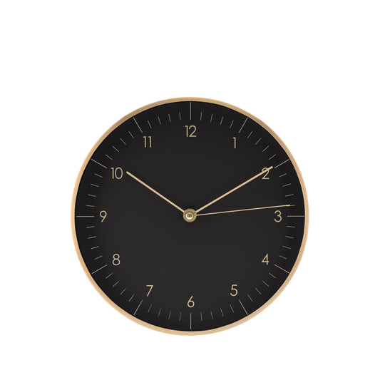 Wanduhr, Schwarz und Gold
