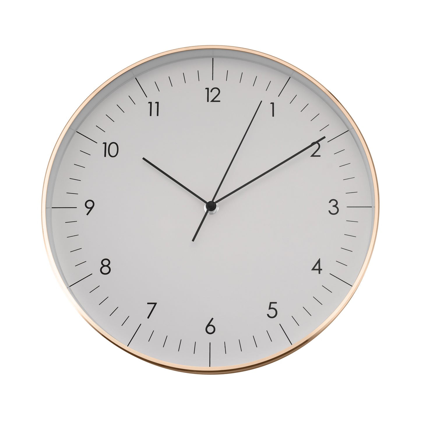 Große Wanduhr, Weiß und Gold